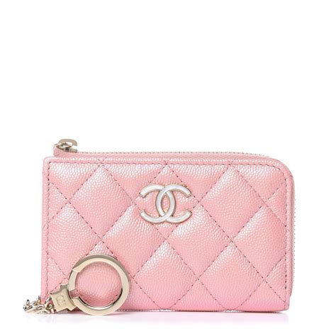 pink chanel key pouch|Chanel zipped key holder.